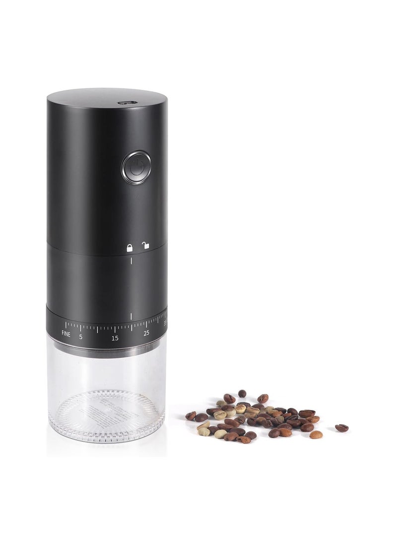 Perfin Portable Electric Coffee Grinder With External 38 Coarseness Adjustable, USb Rechargeable, Coffee Burr Grinder For Home Office Travel  - Image 1