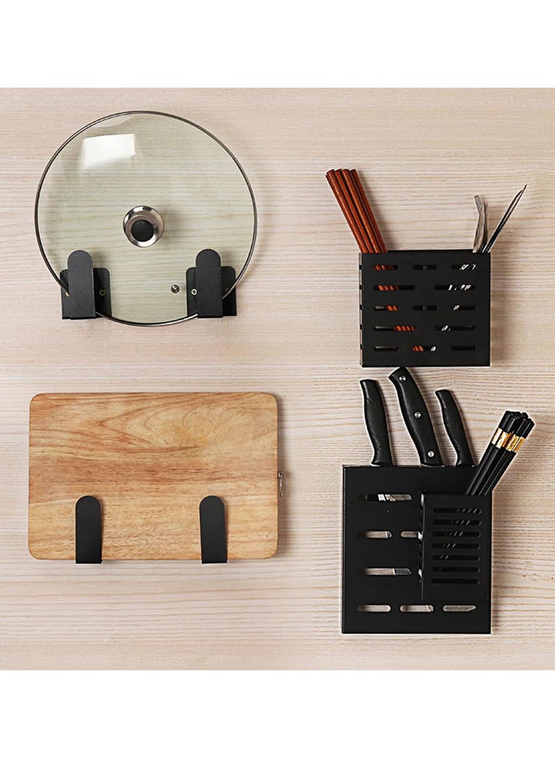 GGOOT Knife Holder Multi-Funtional Wall Mount Knife Block Chopsticks Organizer Set for Kitchen Storage - Image 5