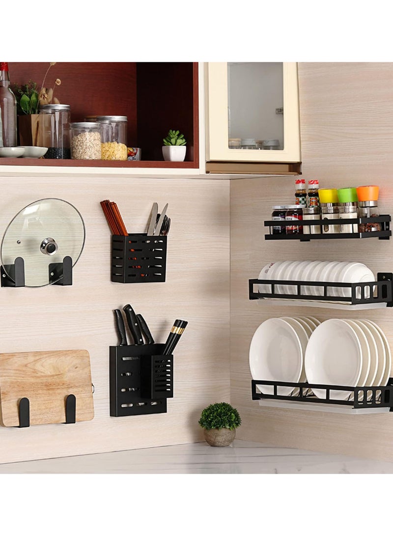 GGOOT Knife Holder Multi-Funtional Wall Mount Knife Block Chopsticks Organizer Set for Kitchen Storage - Image 3