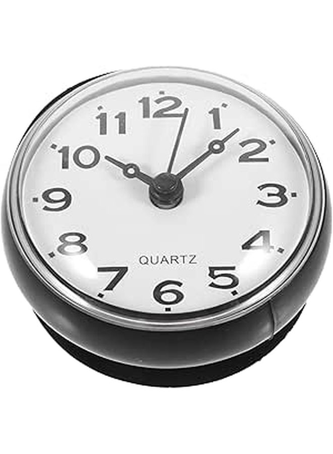 Black Electronic Waterproof Shower Clock with Suction Cup Fog Resistant Timer for Bathroom Kitchen - Image 1