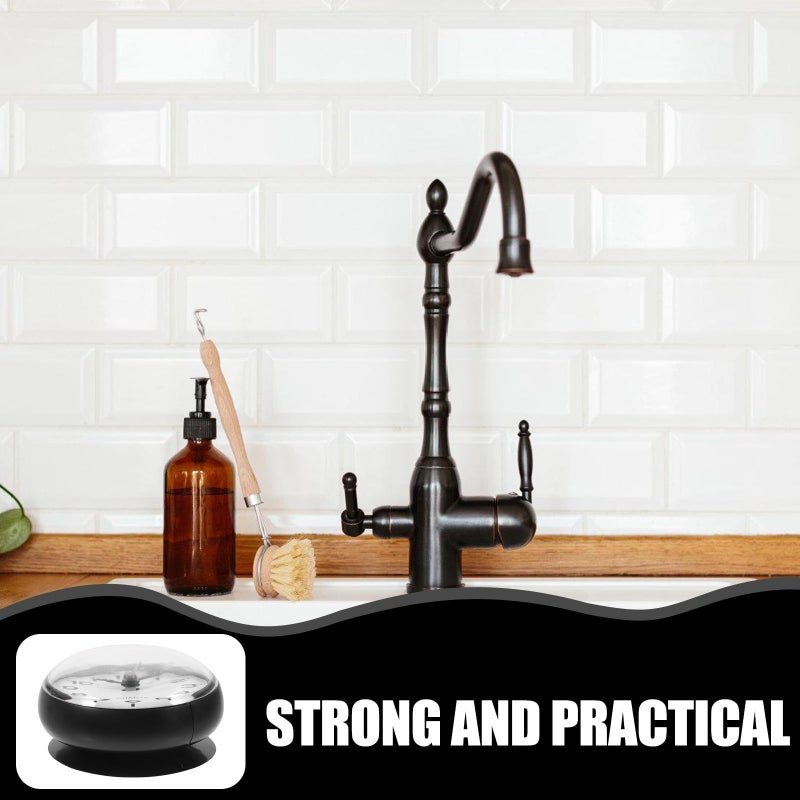 Black Electronic Waterproof Shower Clock with Suction Cup Fog Resistant Timer for Bathroom Kitchen - Image 4
