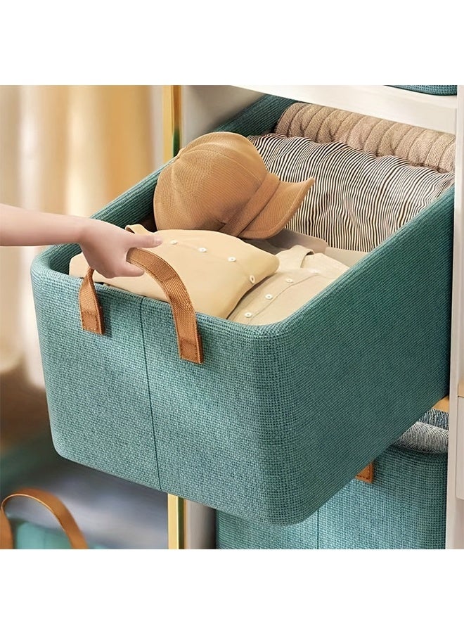 رولستيمي صندوق تخزين قابل للطي سعة كبيرة سلة تخزين الملابس والسراويل ، أخضر - Image 4
