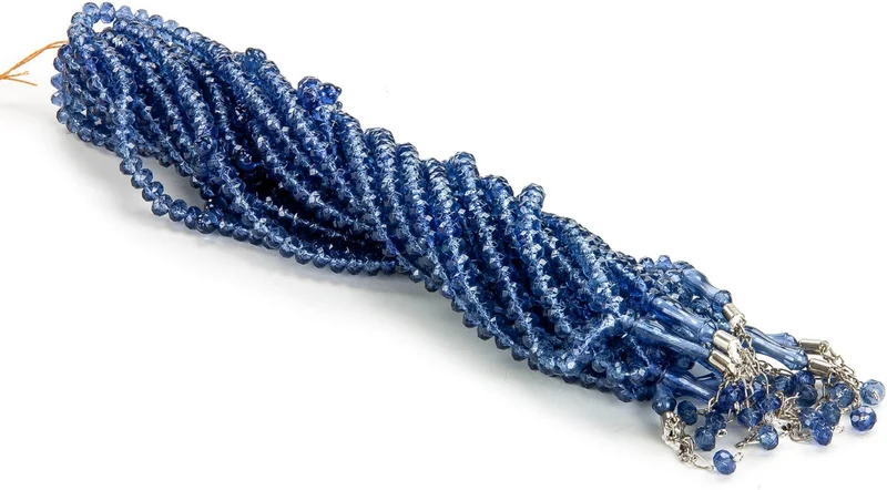 İhvan Ihvan Crystal Look 99's Prayer Beads Mevlid Hajj Umrah Gift 10 Pieces Night Blue