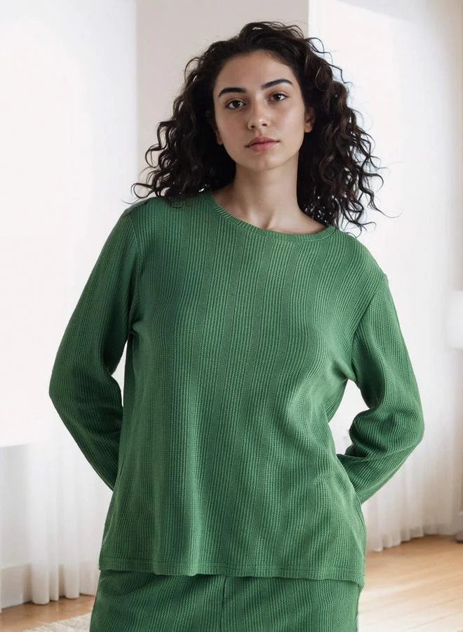 سبلاش فيڤ طقم بيجاما بنقشة الوافل