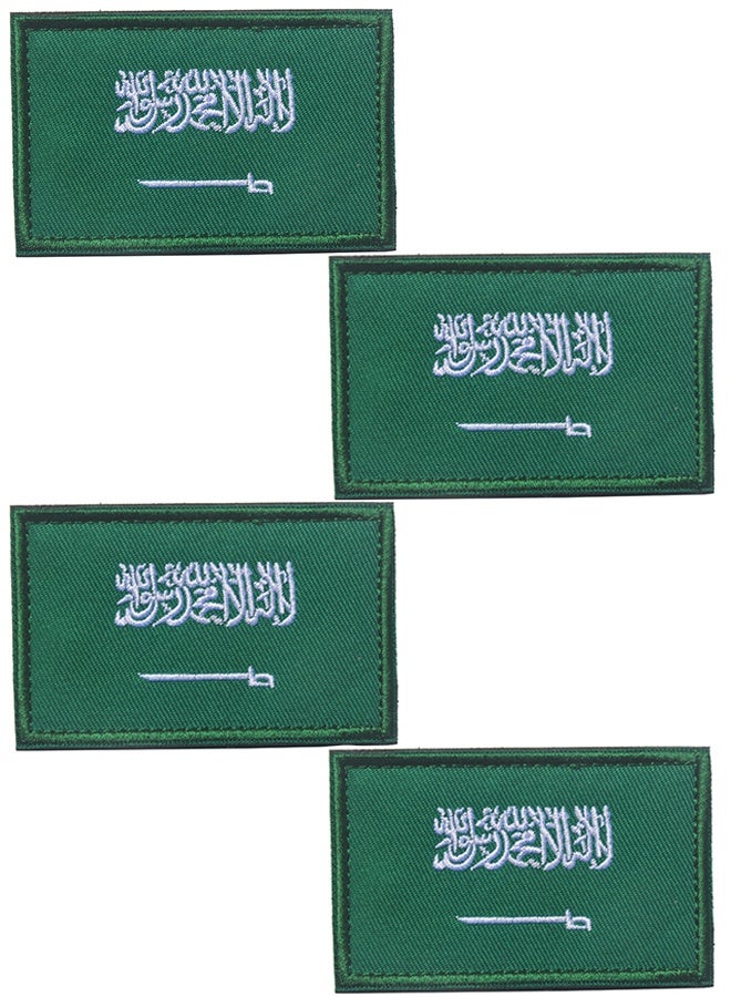 4Pack Saudi Arabia Flag Patch Saudi Arabia Flag Embroidery Patch for Hats, Tactical Bags, Jackets, Clothes Patch Team Army Patch - Image 1