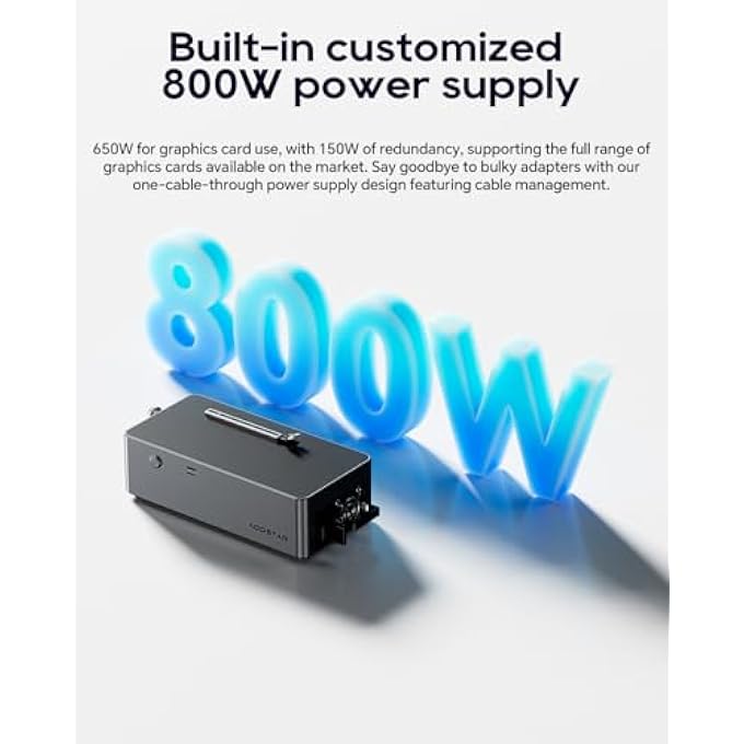 rayihni محطة توصيل GPU خارجية AG01، EGPU ل RTX 5080/AMD RX 7900 XTX، بطاقات الرسوميات المناسبة تحت 600 واط، توسيع الرسوميات OCULINK - Image 2