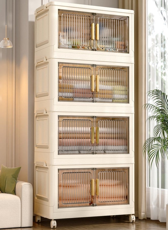 REXERA 𝟒 𝐋𝐀𝐘𝐄𝐑 Plastic Wardrobe for Clothes > Versatile Plastic Cupboard for Storage Organizer & Organisers Storage Box for Ideal for Neat and Tidy Storage Solutions Almirah for Clothes - White - Image 1