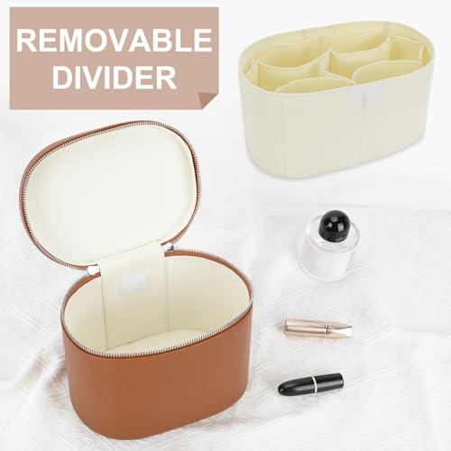 YFGBCX Makeup Bag Vanity Case with Removable Divider Travel Toiletry Bag Portable Cosmetic Bag Makeup Organizer Case - Image 4