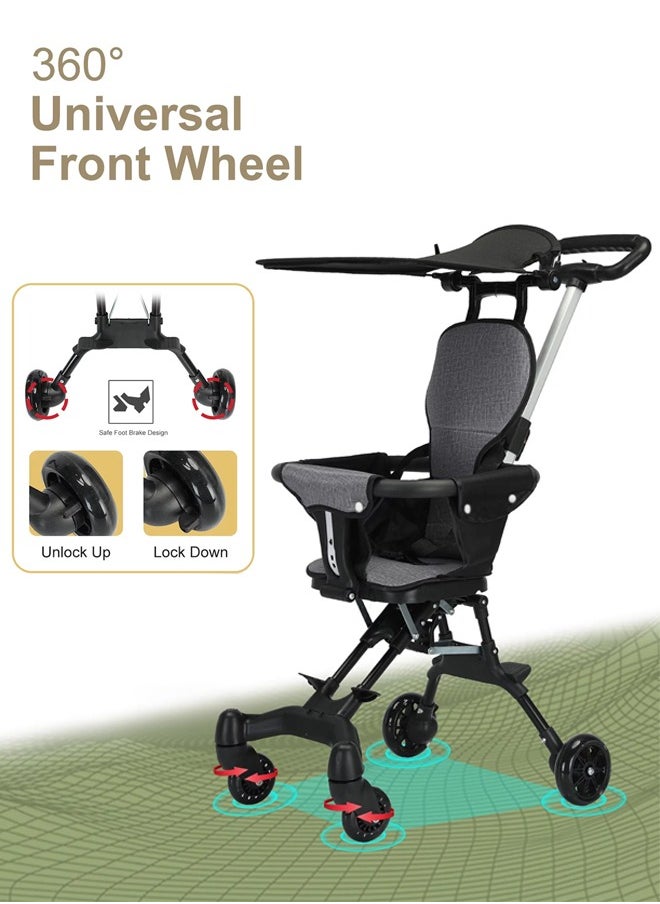 Occuwzz Baby Stroller Travel Stroller Lightweight Foldable Baby Carry Two-Way Portable Baby Stroller  - Image 1