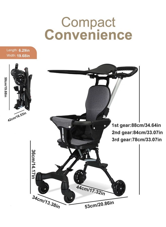 Occuwzz Baby Stroller Travel Stroller Lightweight Foldable Baby Carry Two-Way Portable Baby Stroller  - Image 5