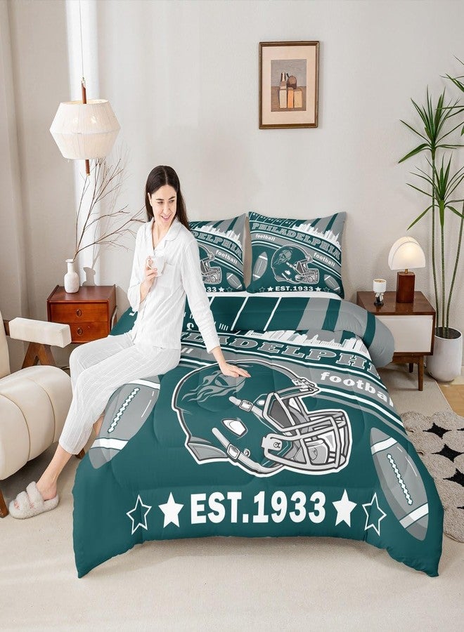 Feelyou Football Bedding Set Twin Size Boys Girls Rugby Sports Comforter Set Women Men Football City Duvet Quilt Bedroom Decor - Image 5