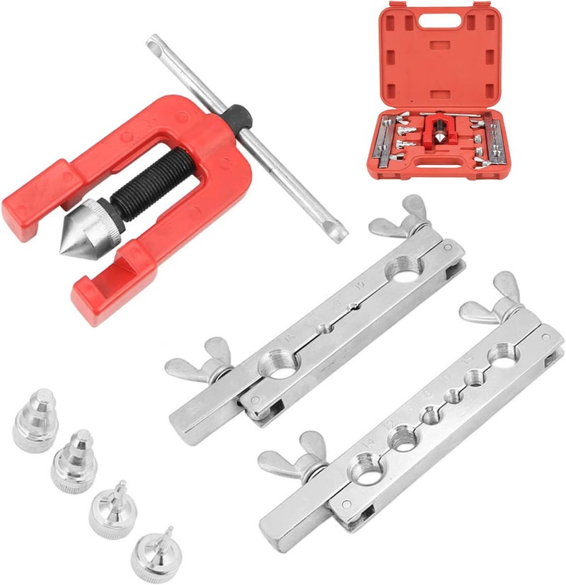 3 16mm Manual Pipe Flaring Expander Tool, Tube Swaging Kit with Copper Heads, Heavy Duty Alloy Steel Construction for Air Conditioning and Refrigerator Maintenance, Includes - Image 2