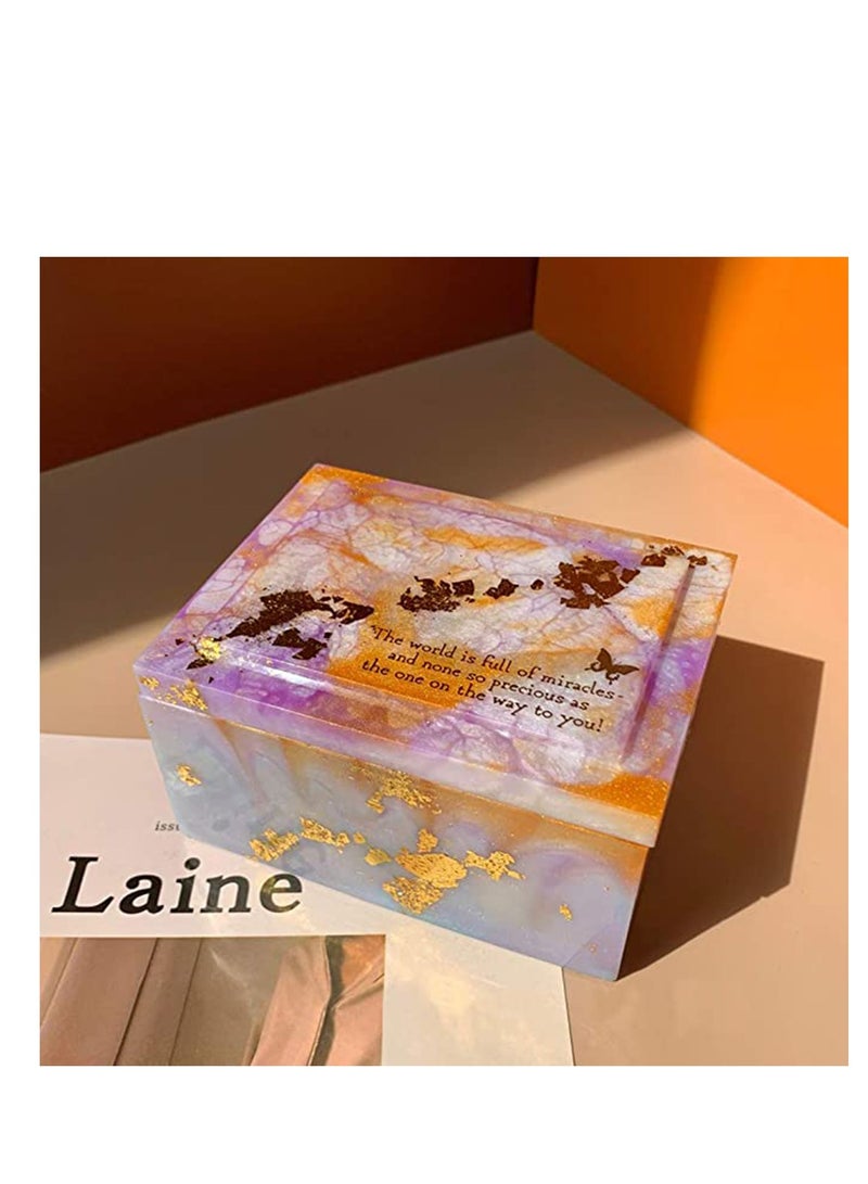 SOLARAE Tissue Box, Resin Silicone Mold, Jewelry Storage Epoxy Napkin Holder Mold for DIY Craft, Gift Box Casting Molds Home Decoration Gift Box Craft Supplies Making Home Decoration Gift - Image 2