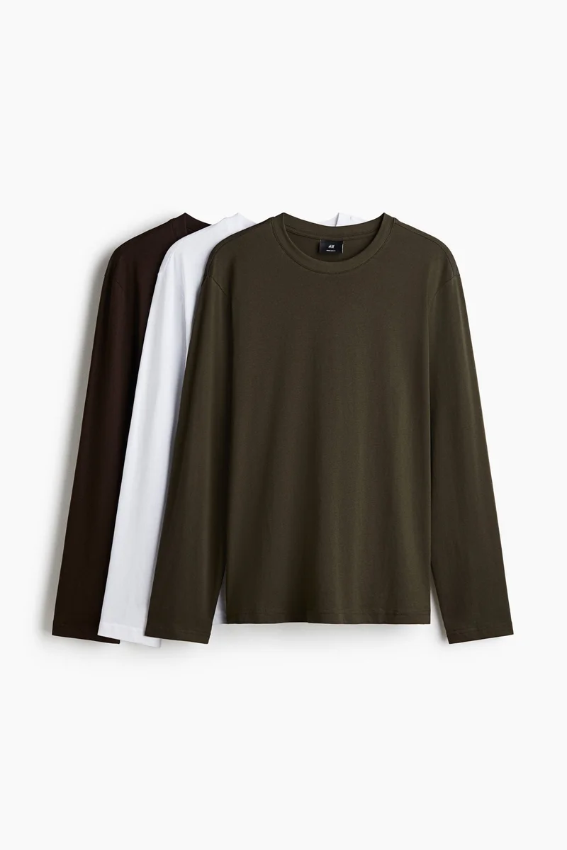 اتش اند ام عبوات من  قطع قمصان جيرسي بقصة عادية