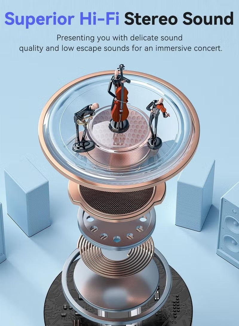 True Wireless Earbuds, In-Ear Bluetooth 5.49 Headphones 4-Mics ENC Clear Call, Bluetooth Earbuds Touch Control 40 Playtime, IPX6 Waterproof TWS, Light-Weight Earphones - Image 4