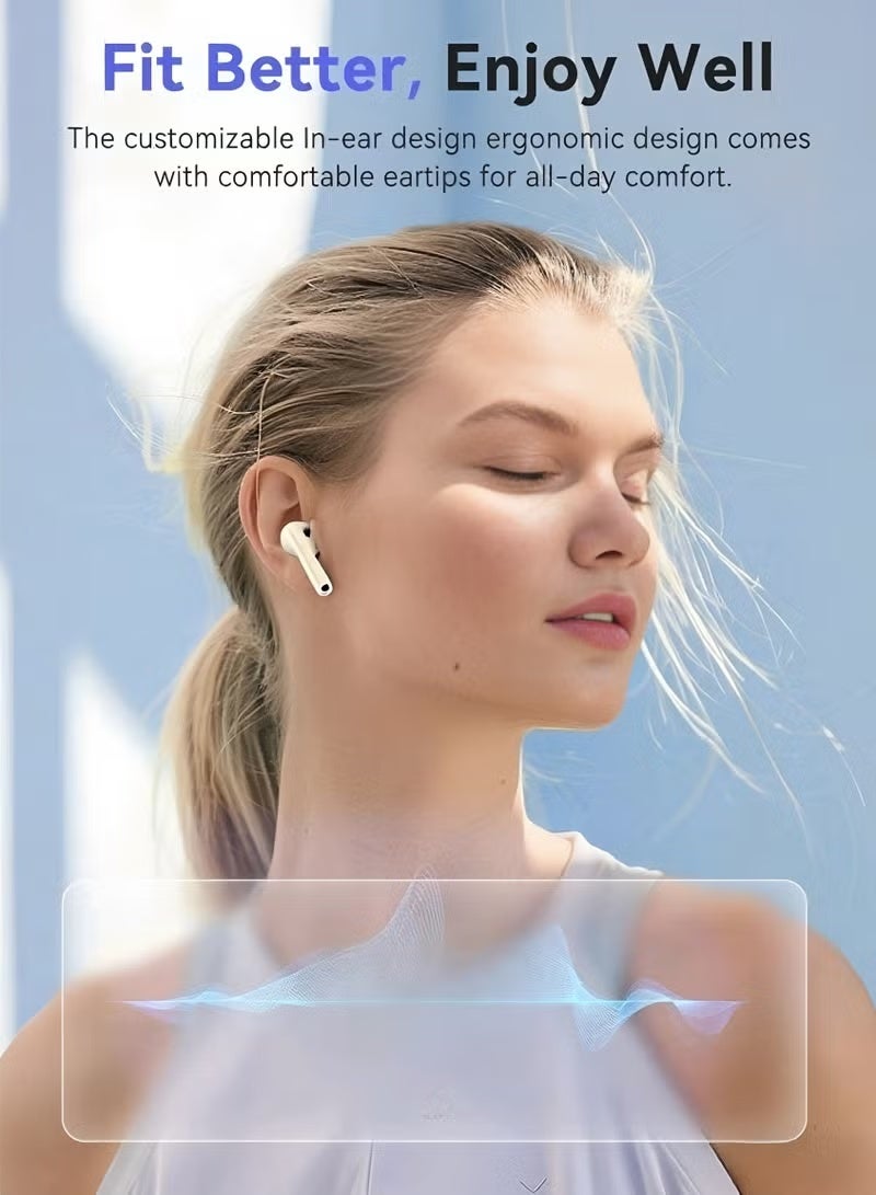 True Wireless Earbuds, In-Ear Bluetooth 5.49 Headphones 4-Mics ENC Clear Call, Bluetooth Earbuds Touch Control 40 Playtime, IPX6 Waterproof TWS, Light-Weight Earphones - Image 5