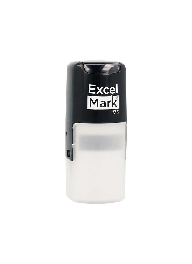 ExcelMark - Smiley Face Excelmark Selfinking Round Teacher Stamp Purple Ink - Image 1