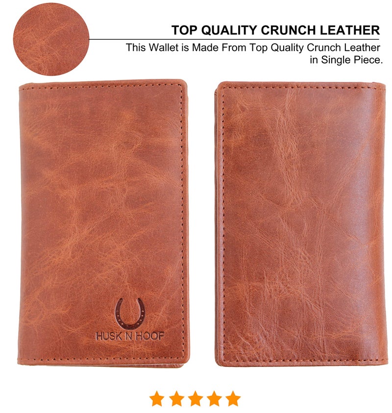 Husk N Hoof RFID Protected Leather Credit Card Holder Wallet for Man Women | Card Holder for Men Woman | Brown - Image 4