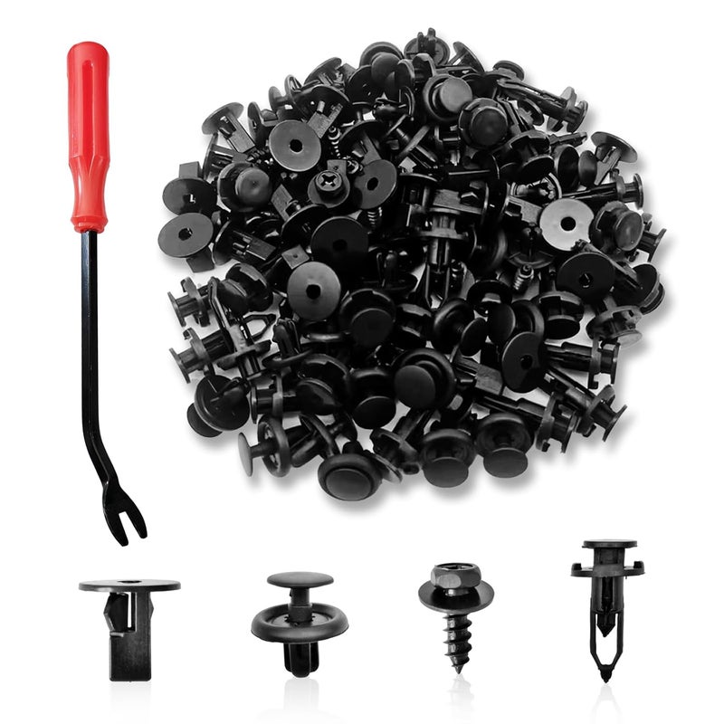 Vrasly 120Pcs Bumper Screw Bolt, 4 in 1 Body Bumper Rivet Fender Clips OEM 90159-60498 with 52161-16010 Fender Liner Clips Compatible with Toyota Lexus Wheel Well Liner Retainers 90189-06065 90467-07201 All-item matching trendy build - Image 1