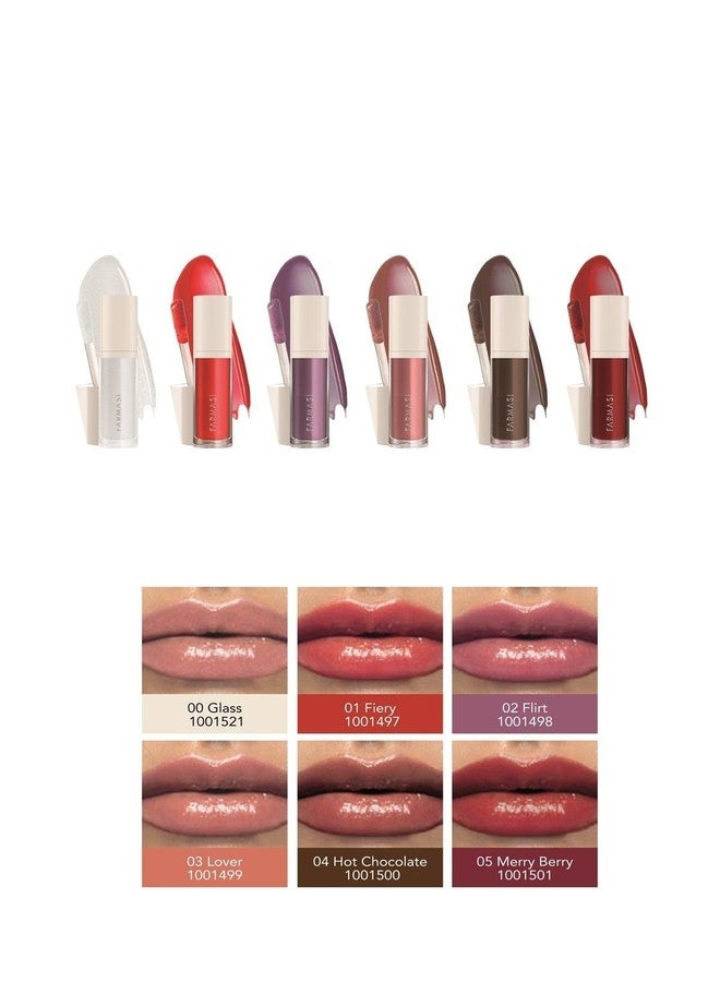 FARMASi Tinted Lip Plumper, Plumping Lip Gloss, Promoting Natural Circulation for Fuller, Younger Looking Lips, Hydrating, High-Shine, Volumizes, 0.2 fl.oz (00 Glass, 0.2) - Image 2