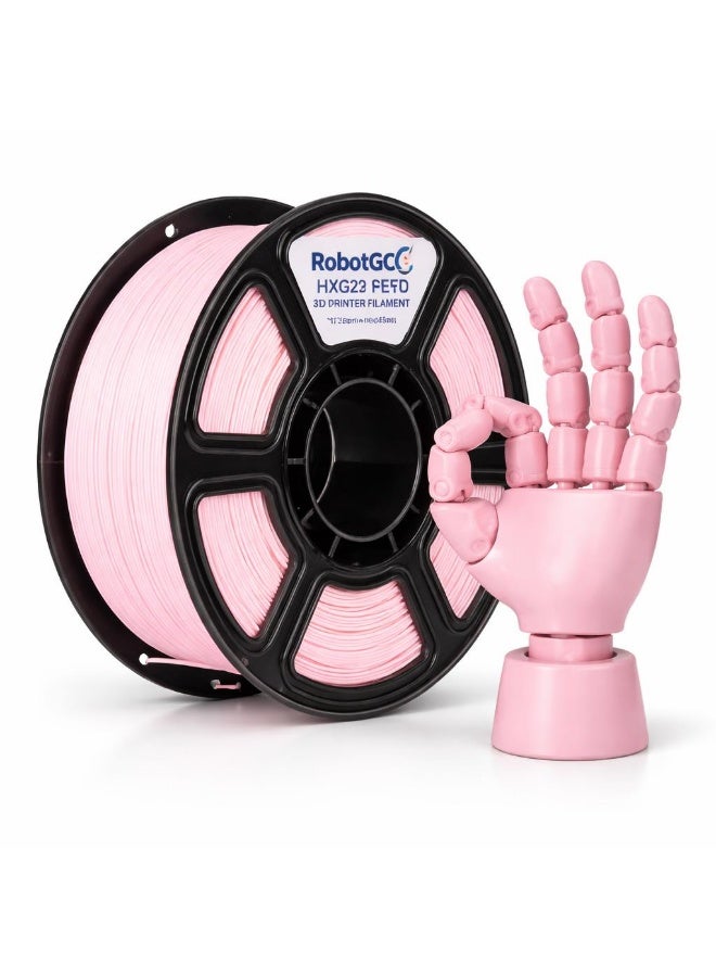RobotGCC PETG Pink 3D Printer Filament 1.75mm 1KG, Durable Low-Warping Material, Pink PETG for Color-Coded Utility Parts for Organizers, Labels and Daily Accessories - Image 1