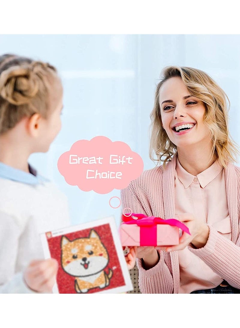 طقم الرسم بالألماس 5D للأطفال والمبتدئين مجموعة حرفة الماس DIY مناسبة لتزيين الحائط في المنزل أو المكتب لطيفة وممتعة - Image 5