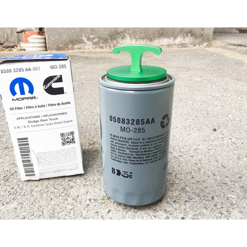 DOCA Aluminum Alloy-Oil Filter Plug Tool，Oil Filter Plug Cap Off Tool for Dodge Ram 05083285AA MO285 Turbo Diesel 5.9L 6.7L Cummins (Green) - Image 2