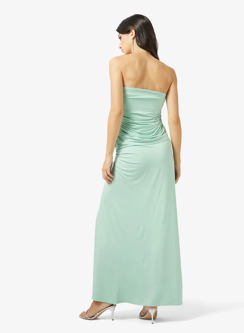 Ginger Assymetric Drop Shoulder Draped Dress