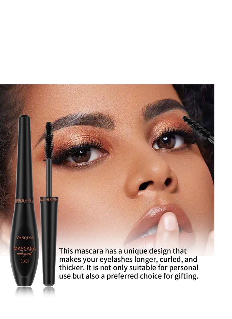 SYOSI - 4D Silk Fiber Lash Mascara Liquid Lash Extensions Volumizing and Lengthening False Eyelashes Effect Mascara Black Volume and Length Natural for up to 10x More Volume Waterproof & Smudge-Proof 24H Wear - Image 1