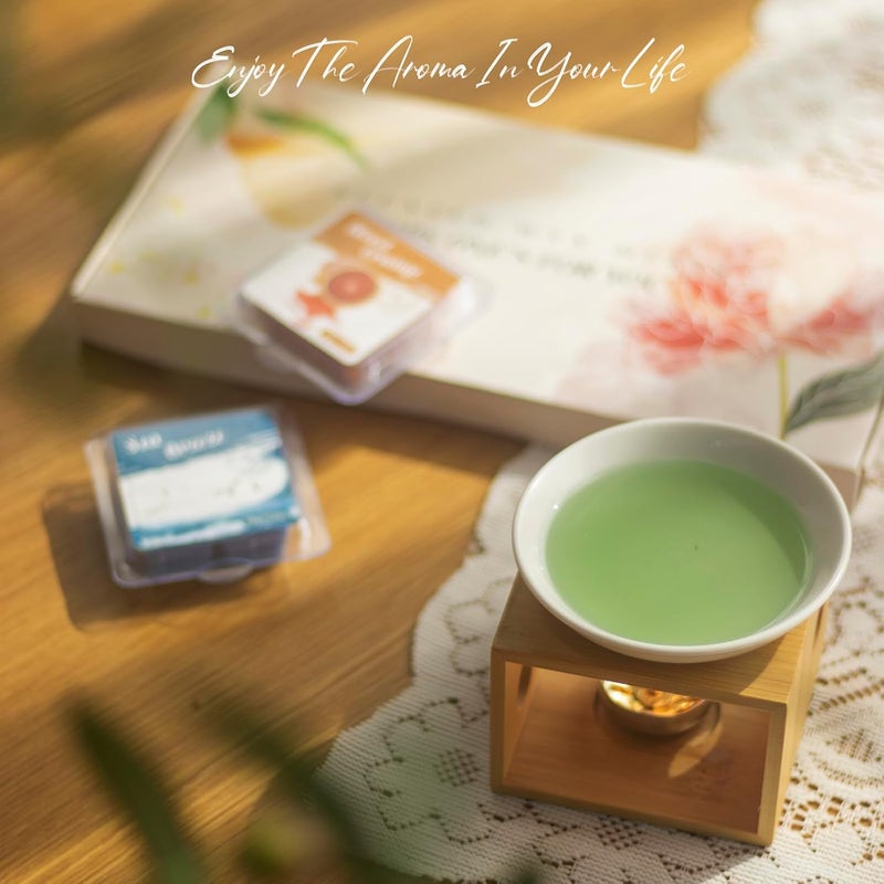 مكعبات شمع معطرة، مكعبات شمع عطرية لموقد الشموع، مكعبات شمع صويا صديقة للبيئة ومناسبة للنباتيين مصنوعة يدوياً للاستخدام المنزلي والمكتبي، مجموعة هدايا عطرية للمنزل، 8 روائح - Image 4