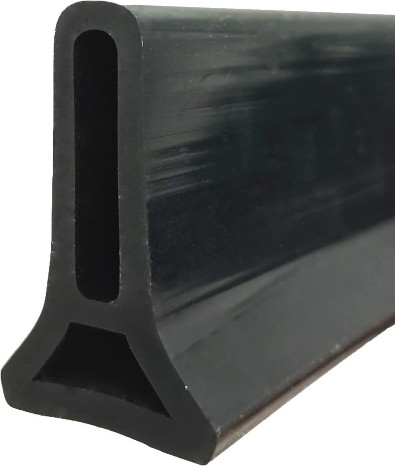 Ynotus 59Inch Collapsible Shower Threshold Water Dam 2" High Shower Barrier Water Stopper 2" Tall Shower Water Guard To Keep Water In Shower Dry And Wet Separation Bathroom Wheelchair Accessible Black - Image 1
