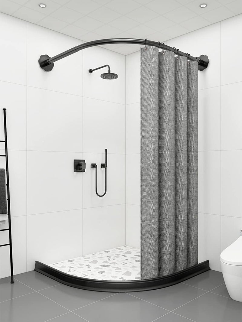 Ynotus 59Inch Collapsible Shower Threshold Water Dam 2" High Shower Barrier Water Stopper 2" Tall Shower Water Guard To Keep Water In Shower Dry And Wet Separation Bathroom Wheelchair Accessible Black - Image 4