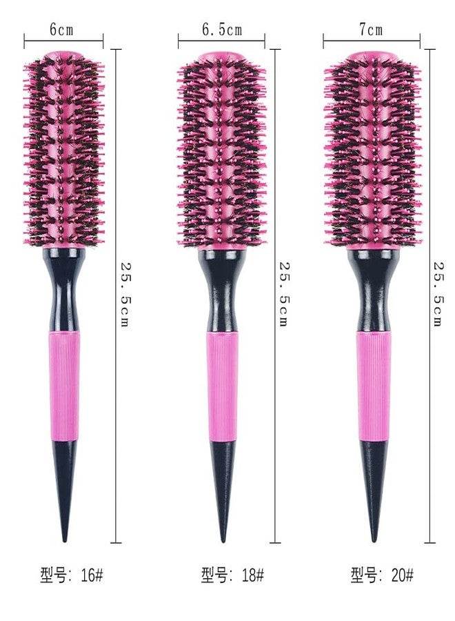 BeiHCain Thermal Round Barrel Boar Bristle Hair Brush Set for Women & Men - Professional Hair Styling for Blow Drying, Curling, Scalp Massage, Wet and Dry Use (Pink) - Image 4