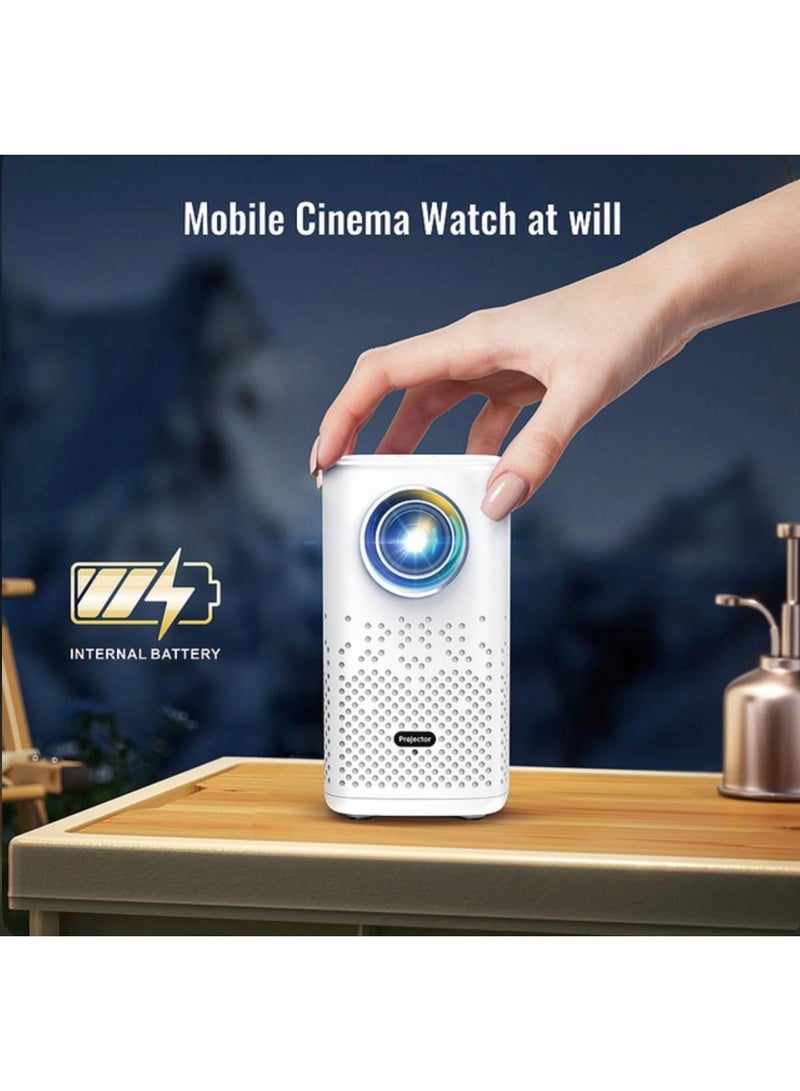 Colors Mini Portable LED Projector with Remote Control, 1080P Supported, UK Power Adapter - Image 1