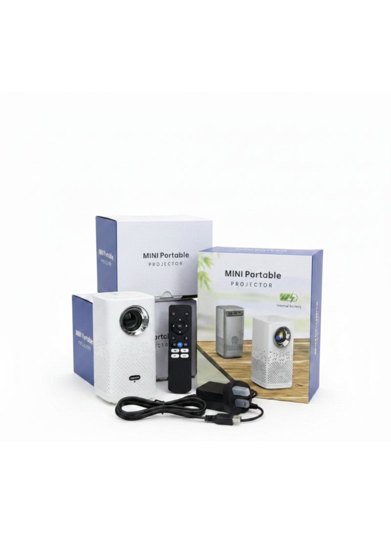 Colors Mini Portable LED Projector with Remote Control, 1080P Supported, UK Power Adapter - Image 2