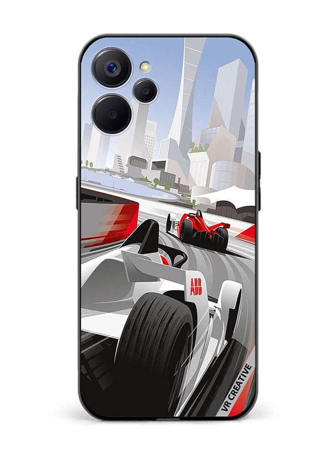 VR CREATIVE Protective Case Cover For Realme 10 5G F1 Car Racing Design Multicolour - Image 1