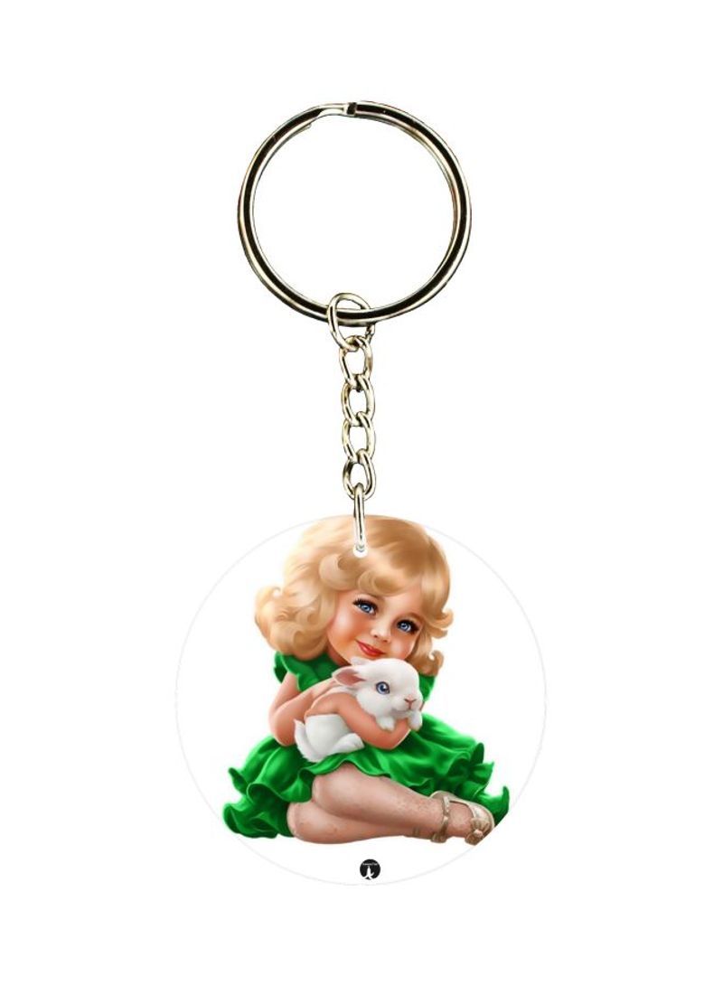RKN Girl Printed Dual Sided Keychain