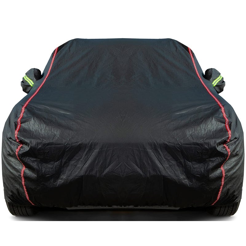 QUYDDC Breathable New Material Waterproof Car Cover Locks and Zipper Doors Sunscreen Waterproof UV Prevention Snowproof Wind and WindproofSuitable for Indoor Outdoorfor Sedan 205 to 216 B5