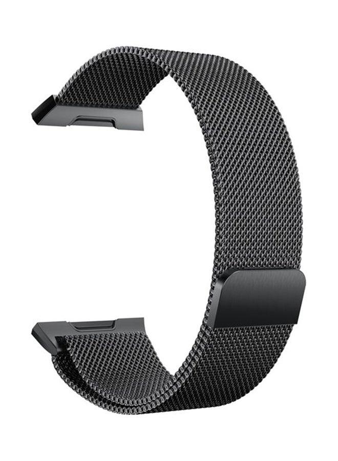 Brushed Stainless Steel Watch Band Compatible with Fitbit Ionic and Other 20mm Wrist Devices for Men and Women