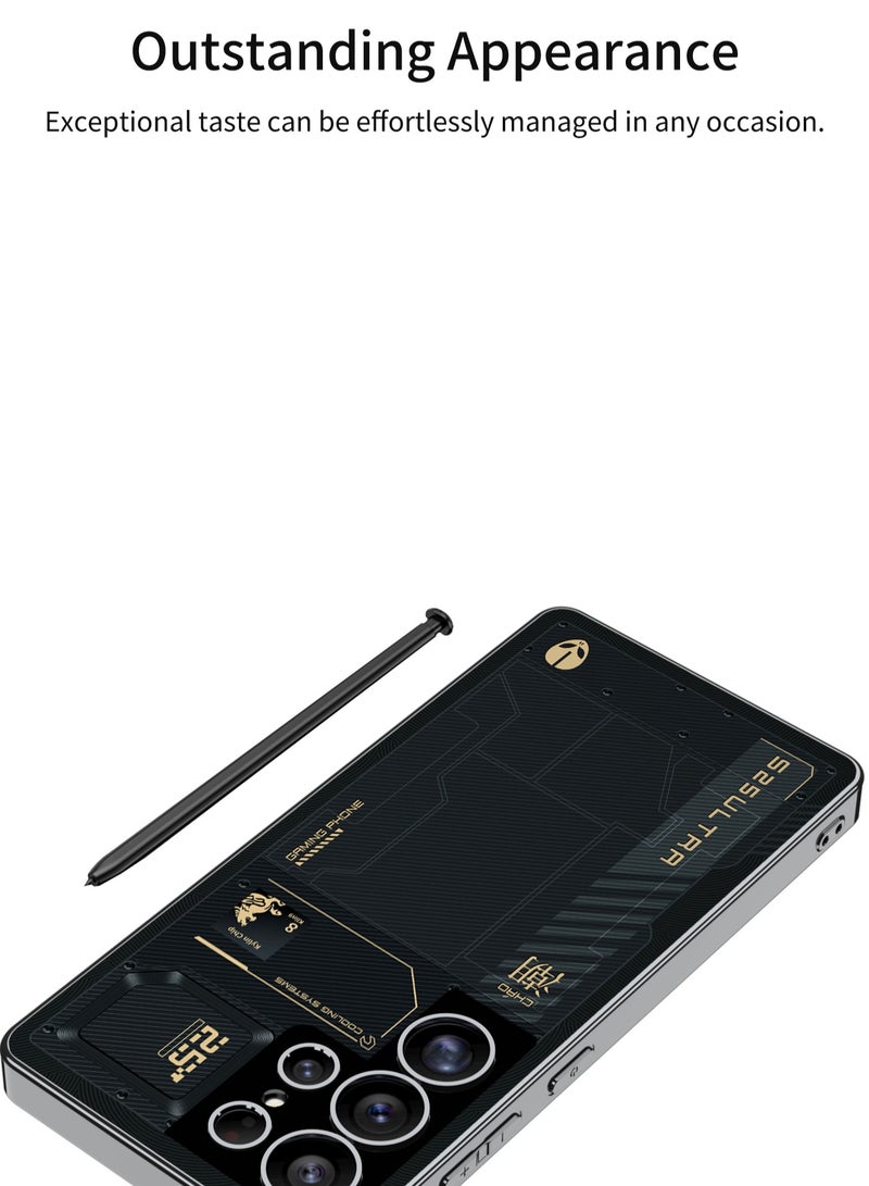 GKK Luxury Painted Mechanical Matte Case For Samsung Galaxy S25 Ultra (2025)Hard PC with Soft Edge Cover Sports Design, Anti-Drop, All-Round Protection Phone Cover Support MagSafe Wireless Charging with Pen Slot Design - Pen Not Included  - Image 5