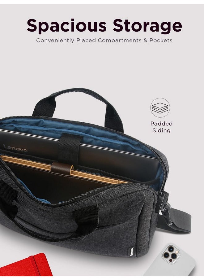 Lenovo Lenovo Laptop Carrying Case T210, 15.6-Inch Laptop and Tablet, Sleek Design, Durable and Water-Repellent Fabric, Business or School, GX41L83769 Casual Toploader - Eco Black  - Image 5