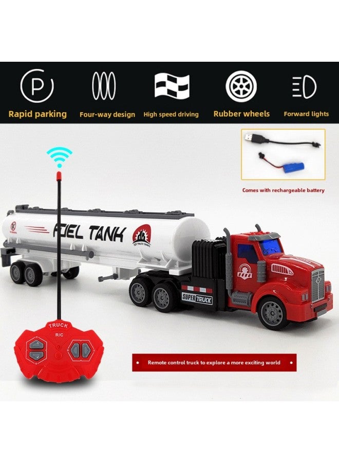 إسكدنيا لعبة سيارة Rc - 118 مقياس عالي السرعة للطرق الوعرة تأثيرات صوتية خفيفة 2.4 جيجا هرتز للتحكم في الراديو 4wd محرك جسم بلاستيكي متين - اللون: ناقلة نفط حمراء (مدببة) - النسبة: صندوق اللون - Image 1