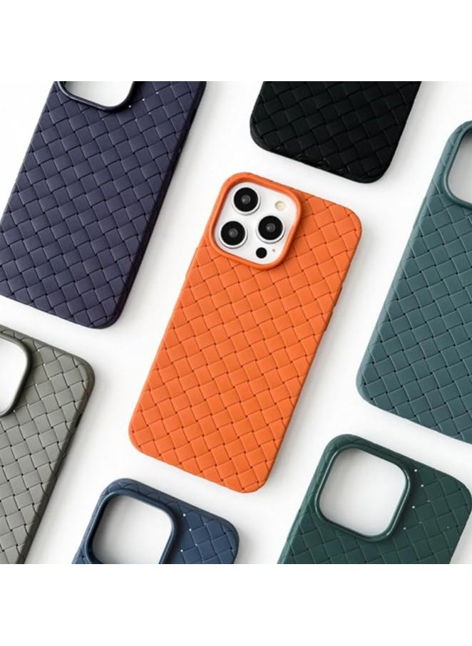 ARNOTEC - Suitable for iphone15 pro max all-inclusive BV design woven straight edge breathable and cooling mobile phone case soft case - Image 1