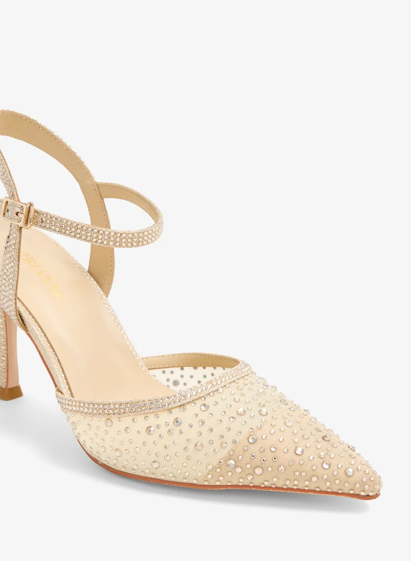 LORIANNE  Jeena - Crystal  pumps Ankle Strap for Women | Best Price UAE