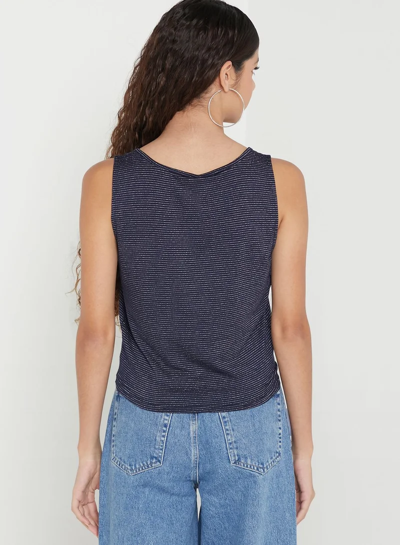 ONLY Knot & Button Detail Top