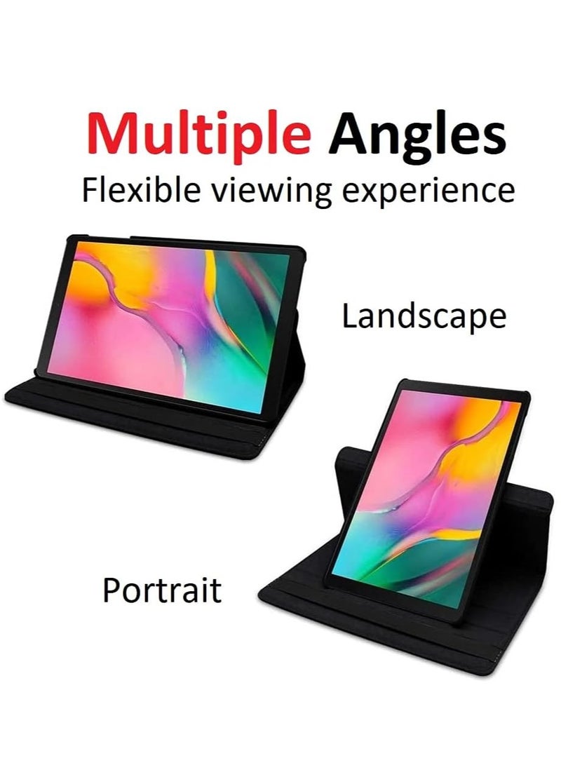 DUSALA 360 Degree Rotating Stand Auto Sleep Wake Folio Leather Smart Cover for Samsung Galaxy Tab S6 Lite 10.4" 2020 Tablet - Image 3