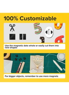 X-bet MAGNET Hyper-Sticky Magnets with Adhesive Backing - Strong Magnetic Squares for Whiteboard, Fridge, Crafts - Easy to Cut Stickers for Planning and Organization - 110pcs  - Image 3
