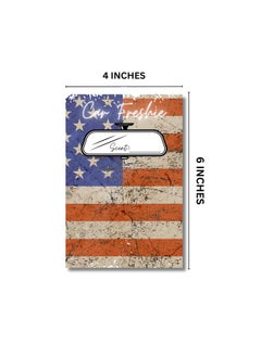 Lashicorn Car Freshie Insert Cards | 50 Pk 4X6” American Flag Patriotic Manly, Fits In 5X7” For Holographic Bags Freshie Scent Label Care Instruction Cardstock  - Image 4