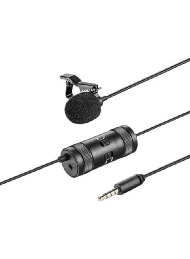 Universal Clip-On Lavalier Microphone – Long Cable 3.5mm Plug – Omni-Directional Lapel Mic for Smartphone, Camera & PC - Image 1