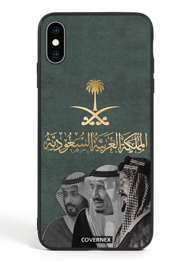 Covernex Apple iPhone Xs Protective Case Cover Printed Featuring Founders and Leader with Saudi Emblem - Image 2